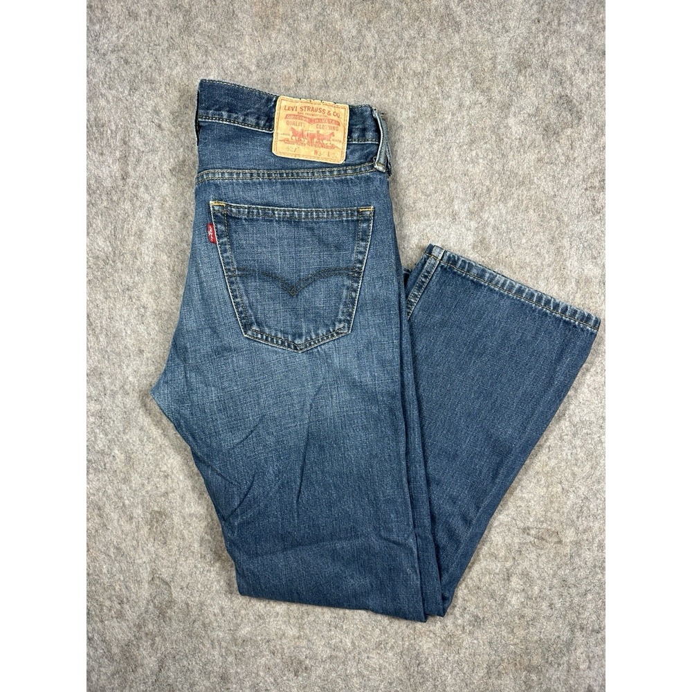 Levi's 527 Jeans Mens 34x30 Blue Denim Slim Boot Cut Made Mexico